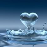 Heart in water